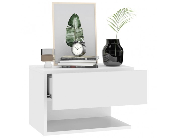 Sonata H Нощно шкафче за стенен монтаж, бяло