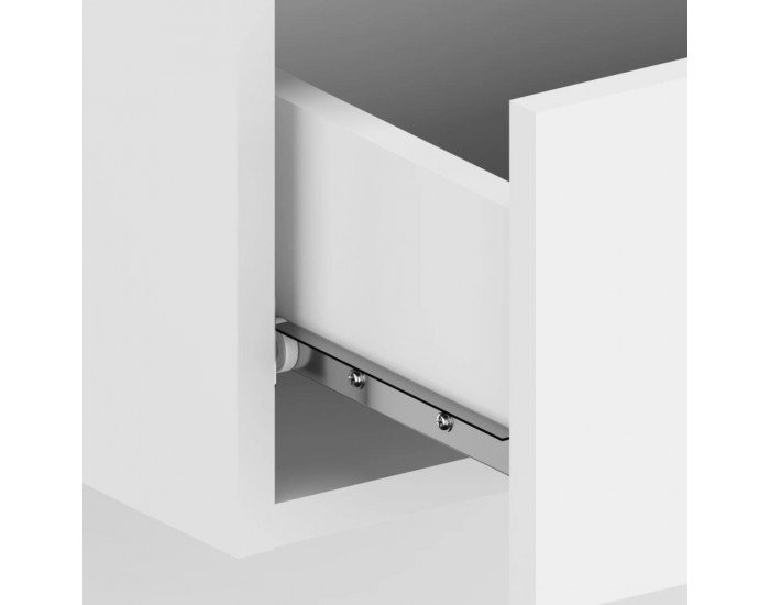 Sonata H Нощни шкафчета за стенен монтаж, 2 бр, бели