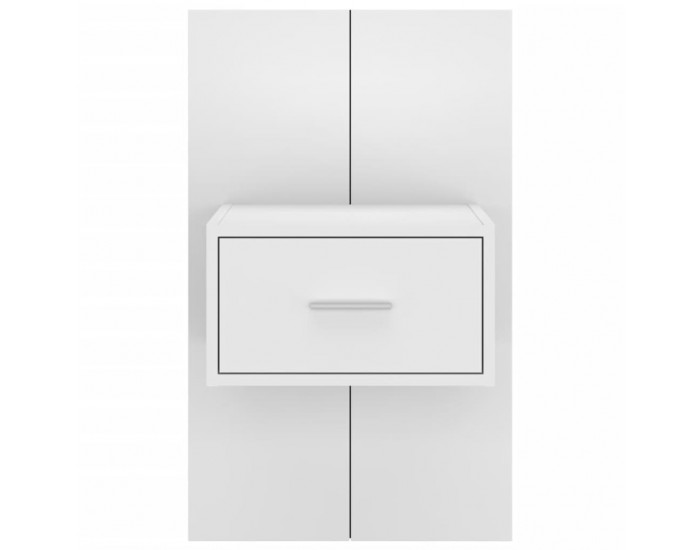 Sonata H Нощни шкафчета за стенен монтаж, 2 бр, бели