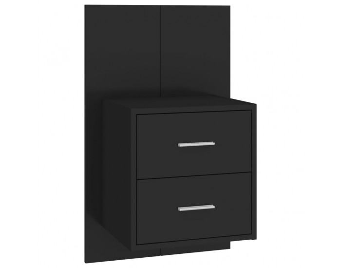 Sonata H Нощно шкафче за стенен монтаж, черно