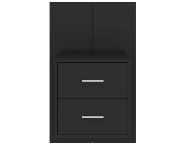 Sonata H Нощно шкафче за стенен монтаж, черно