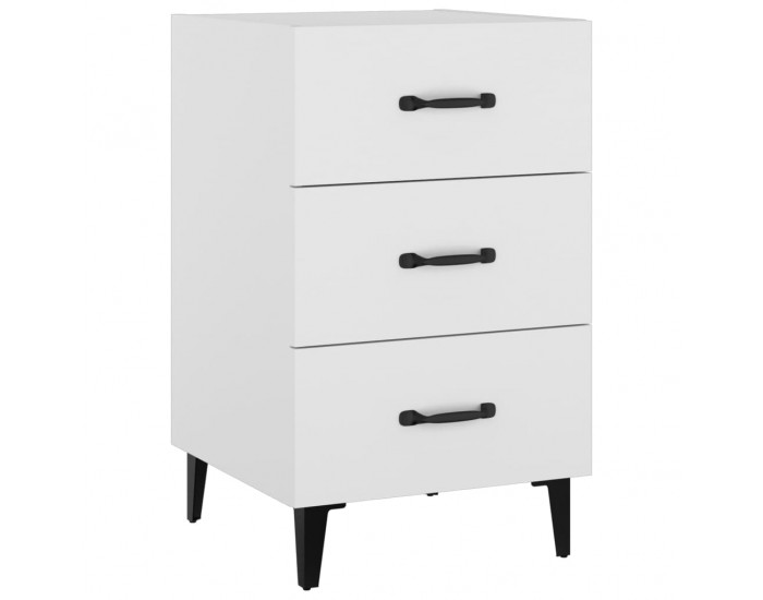 Sonata H Нощно шкафче, черно, 40x40x66 см, инженерно дърво