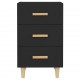 Sonata H Нощно шкафче, черно, 40x40x66 см, инженерно дърво