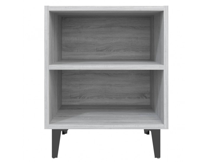 Sonata H Нощно шкафче с метални крака, сив сонома, 40x30x50 см