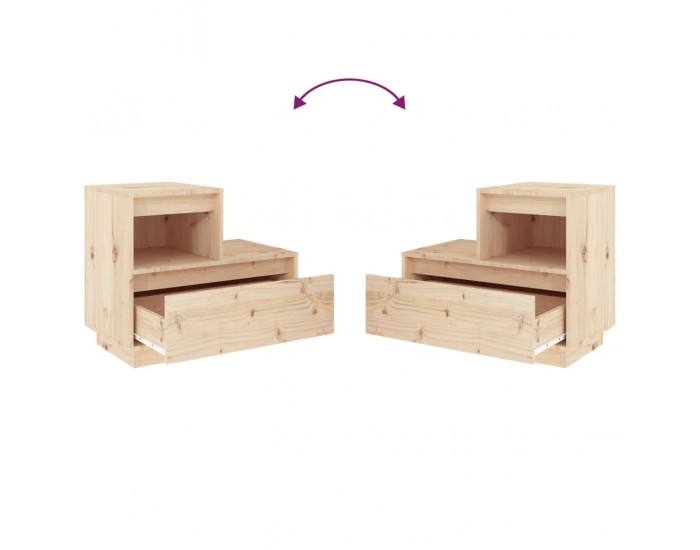 Sonata H Нощно шкафче, 60x34x51 см, борово дърво масив