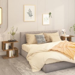 Sonata H Нощни шкафчета 2 бр опушен дъб 50x30x51,5 см инженерно дърво - Нощни шкафчета