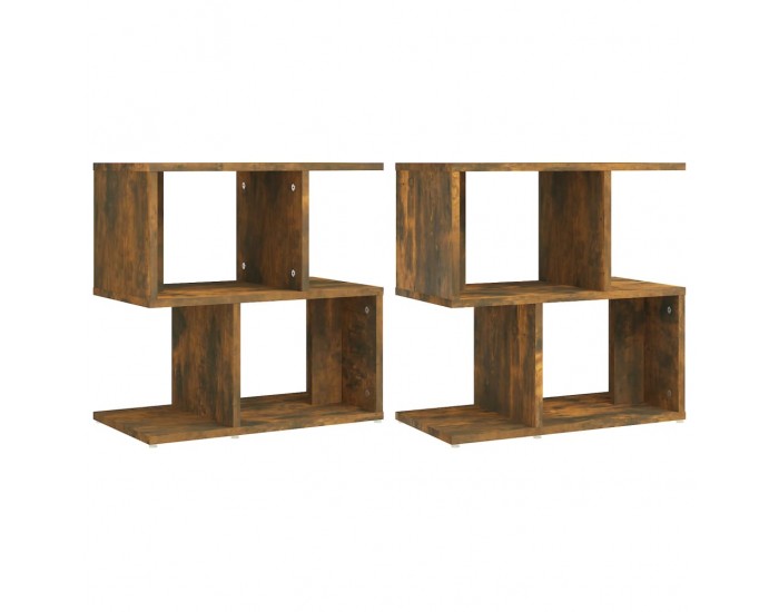 Sonata H Нощни шкафчета 2 бр опушен дъб 50x30x51,5 см инженерно дърво