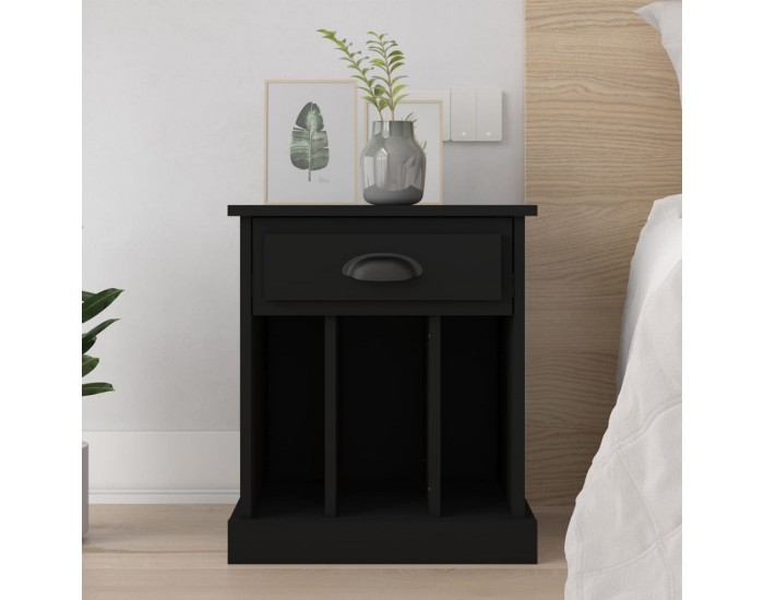 Sonata H Нощно шкафче, черно, 43x36x50 см