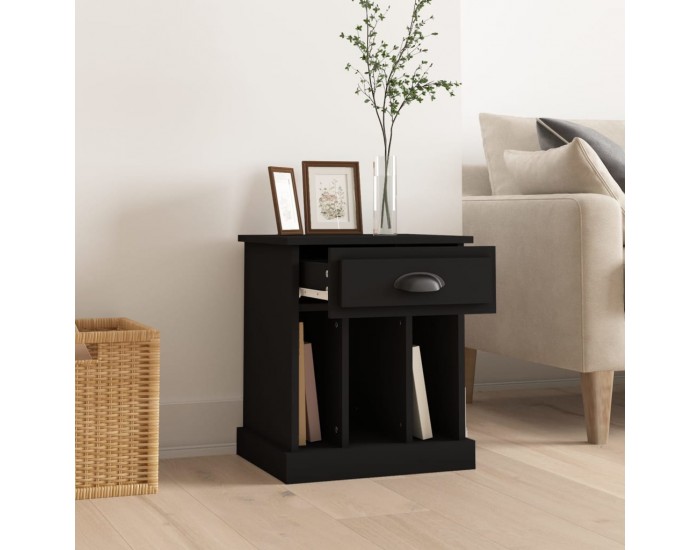 Sonata H Нощно шкафче, черно, 43x36x50 см