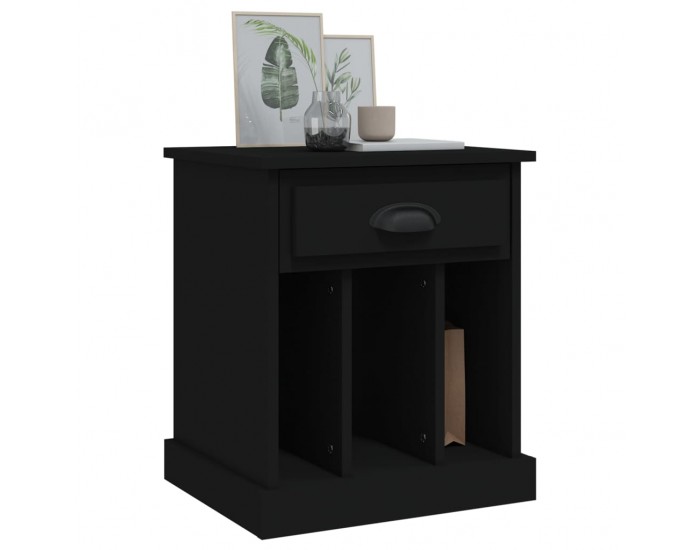 Sonata H Нощно шкафче, черно, 43x36x50 см