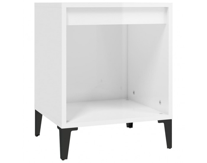 Sonata H Нощно шкафче, бял гланц, 40x35x50 см