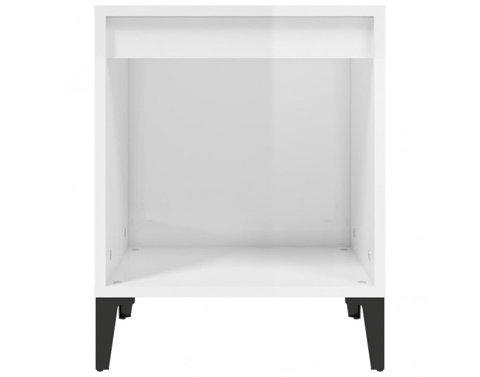 Sonata H Нощно шкафче, бял гланц, 40x35x50 см