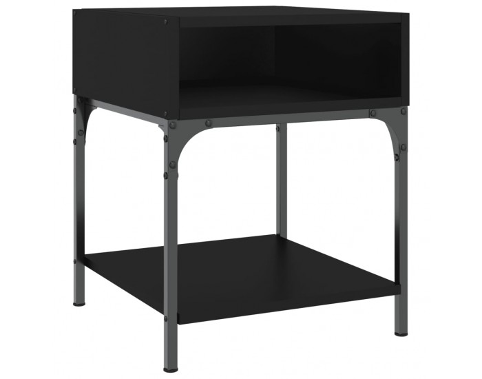 Sonata H Нощни масички, 2 бр, черни, 40x41x50 см, инженерно дърво