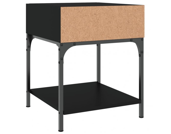 Sonata H Нощни масички, 2 бр, черни, 40x41x50 см, инженерно дърво