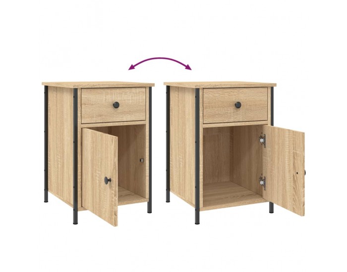 Sonata H Нощни шкафчета, 2 бр, сонома дъб, 40x42x60 см, инженерно дърво