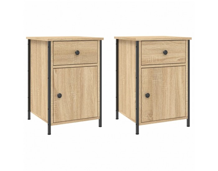 Sonata H Нощни шкафчета, 2 бр, сонома дъб, 40x42x60 см, инженерно дърво