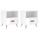 Sonata H Нощни шкафчета, 2 бр, бял гланц, 40x35x47,5 см, инженерно дърво