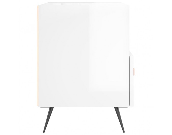 Sonata H Нощни шкафчета, 2 бр, бял гланц, 40x35x47,5 см, инженерно дърво