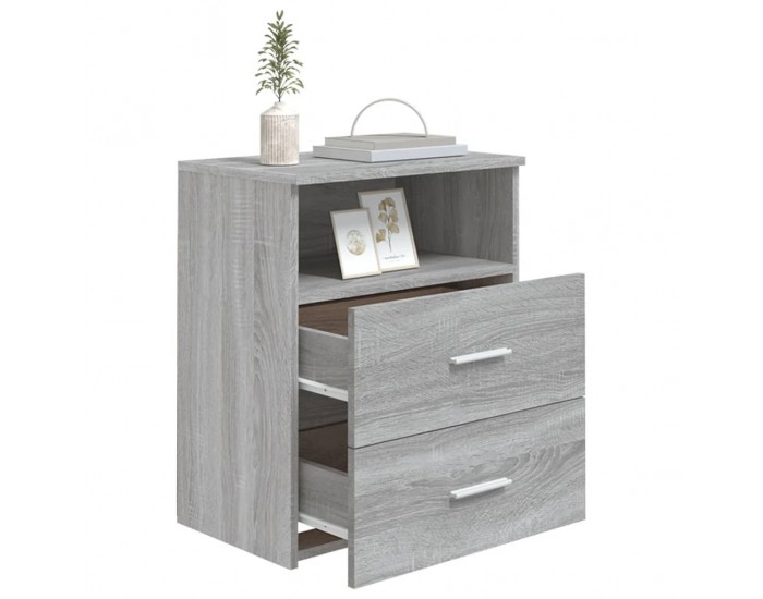 Sonata H Нощно шкафче, сив сонома, 50x32x60 см