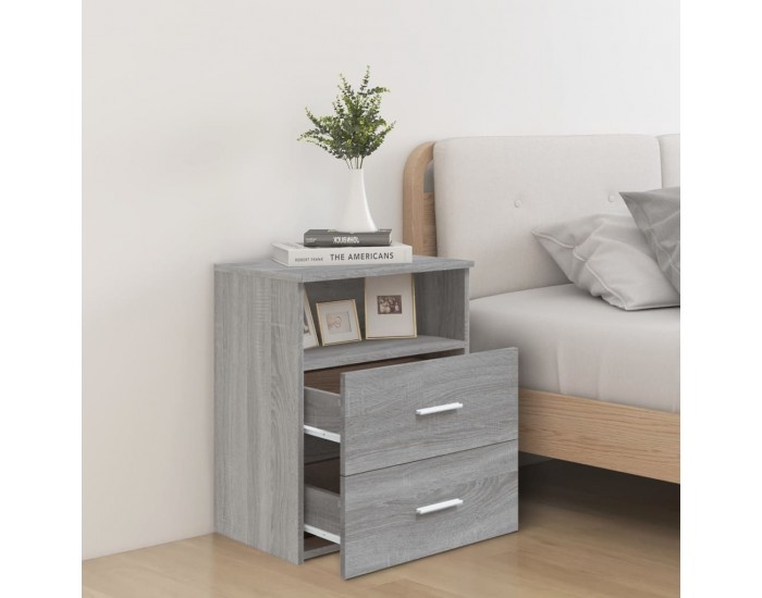 Sonata H Нощно шкафче, сив сонома, 50x32x60 см