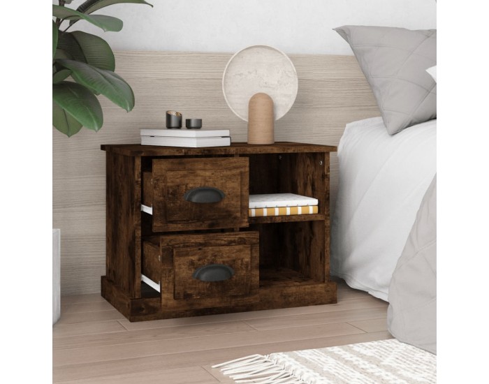 Sonata H Нощно шкафче, опушен дъб, 60x35,5x45 см