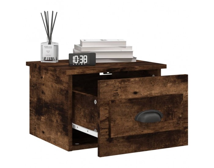 Sonata H Нощно шкафче за стенен монтаж, опушен дъб, 41,5x36x28 см