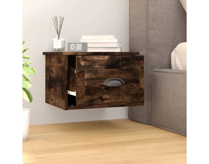 Sonata H Нощно шкафче за стенен монтаж, опушен дъб, 41,5x36x28 см