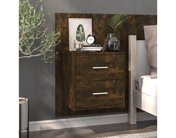 Sonata H Нощно шкафче за стенен монтаж, опушен дъб