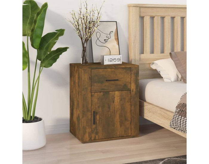 Sonata H Нощно шкафче, Опушен дъб, 50x36x60 см, инженерно дърво