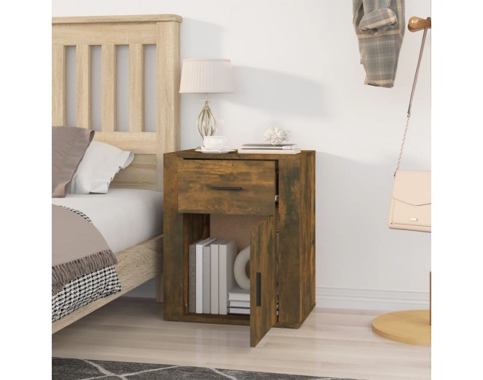 Sonata H Нощно шкафче, Опушен дъб, 50x36x60 см, инженерно дърво