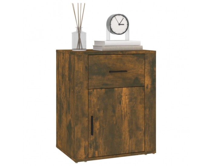 Sonata H Нощно шкафче, Опушен дъб, 50x36x60 см, инженерно дърво