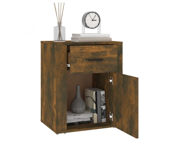 Sonata H Нощно шкафче, Опушен дъб, 50x36x60 см, инженерно дърво