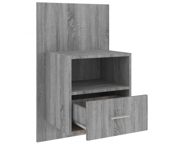 Sonata H Нощно шкафче за стенен монтаж, сив сонома