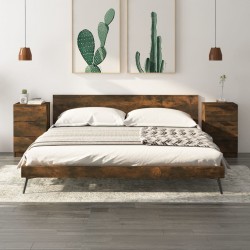 Sonata H Нощни шкафчета, 2 бр, опушен дъб, 40x36x65 см - Нощни шкафчета