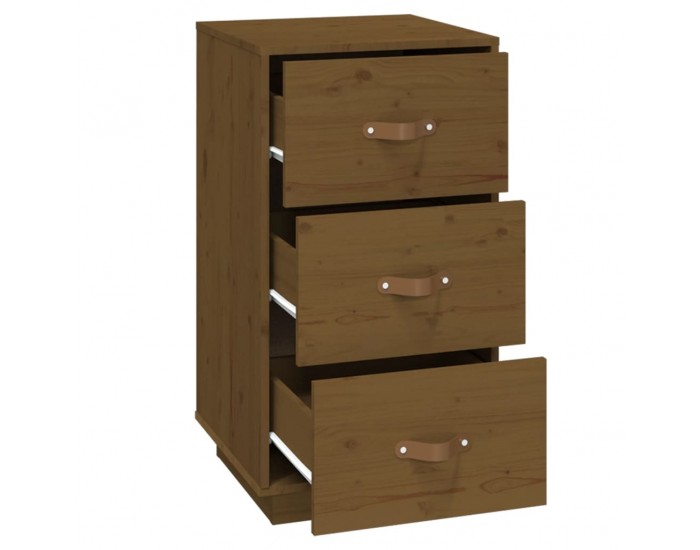 Sonata H Нощно шкафче, меденокафяво, 40x40x75 см, борово дърво масив