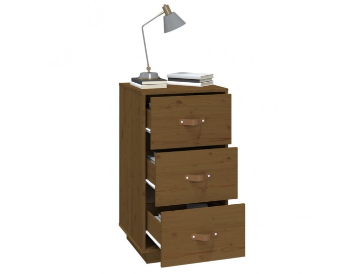 Sonata H Нощно шкафче, меденокафяво, 40x40x75 см, борово дърво масив