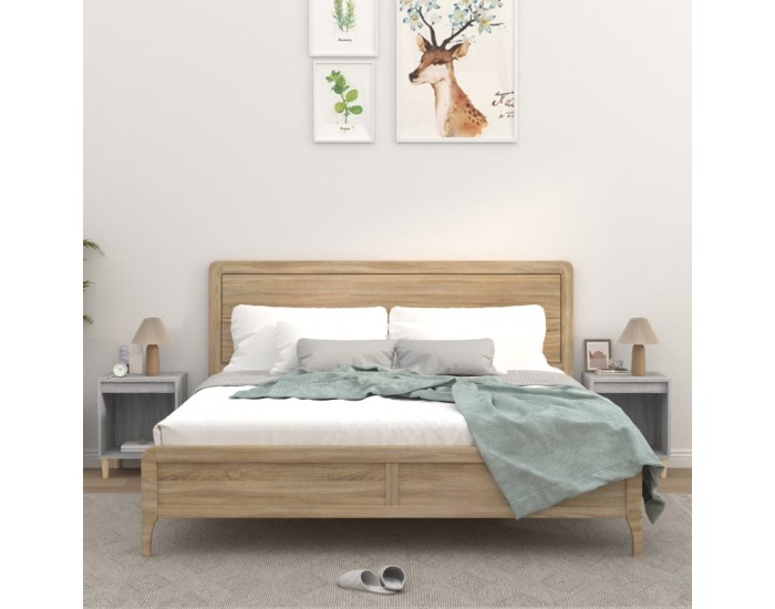 Sonata H Нощни шкафчета, 2 бр, сив сонома, 40x35x50 см