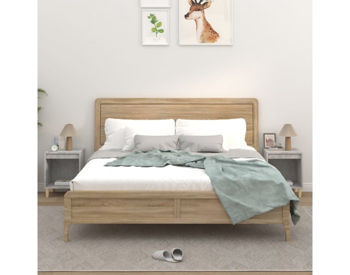 Sonata H Нощни шкафчета, 2 бр, бетонно сиво, 40x35x50 см