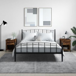 Sonata H Нощни шкафчета 2 бр опушен дъб 40x42x50 см инженерно дърво - Нощни шкафчета