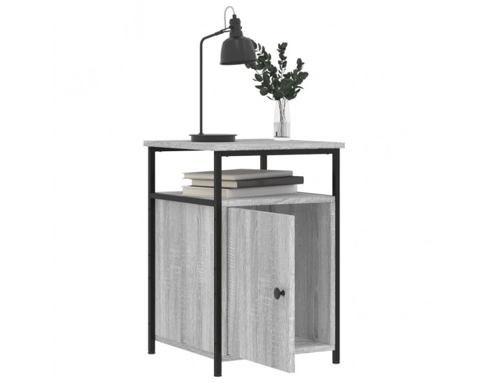 Sonata H Нощни шкафчета, 2 бр, сив сонома, 40x42x60 см, инженерно дърво