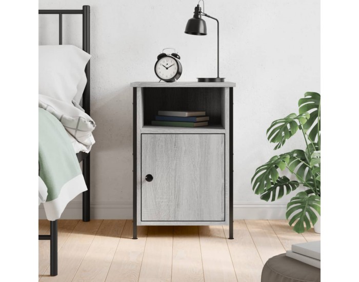 Sonata H Нощно шкафче, сив сонома, 40x42x60 см, инженерно дърво