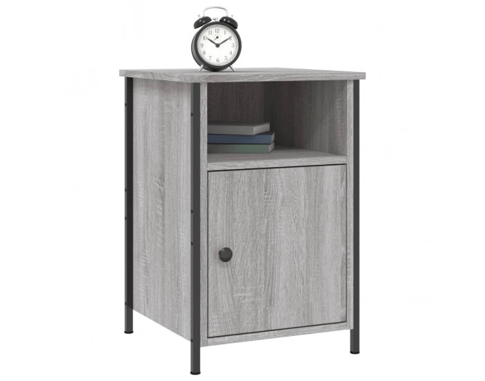 Sonata H Нощно шкафче, сив сонома, 40x42x60 см, инженерно дърво