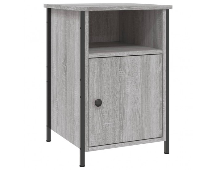 Sonata H Нощно шкафче, сив сонома, 40x42x60 см, инженерно дърво