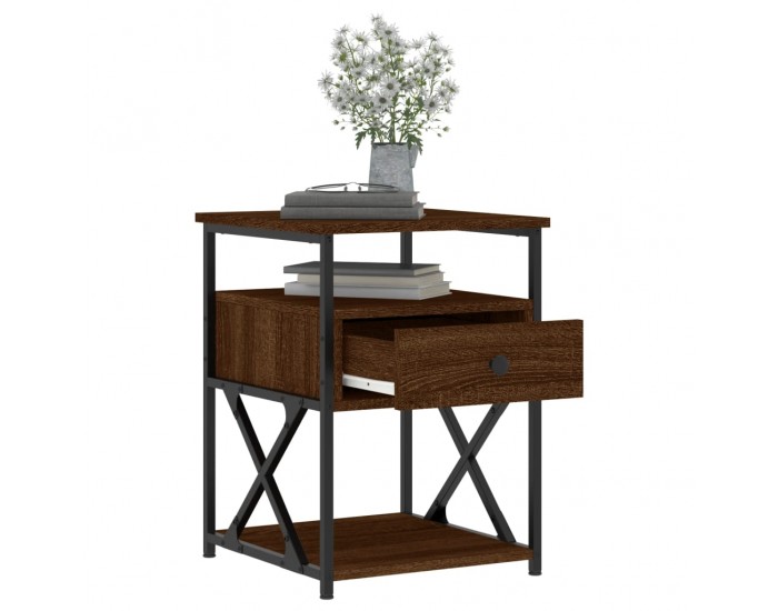 Sonata H Нощни шкафчета 2 бр кафяв дъб 40x42x55 см инженерно дърво