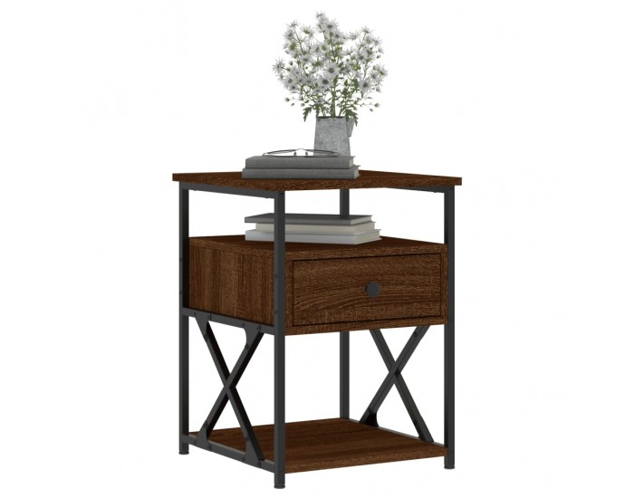 Sonata H Нощни шкафчета 2 бр кафяв дъб 40x42x55 см инженерно дърво