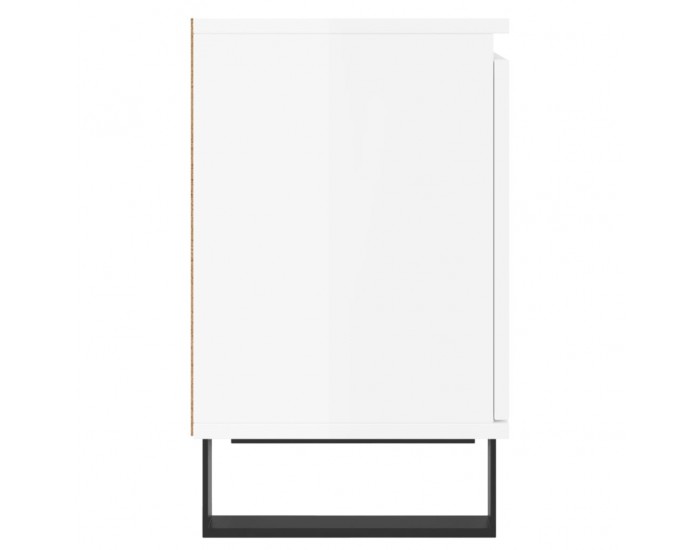 Sonata H Нощни шкафчета, 2 бр, бял гланц, 40x30x50 см, инженерно дърво