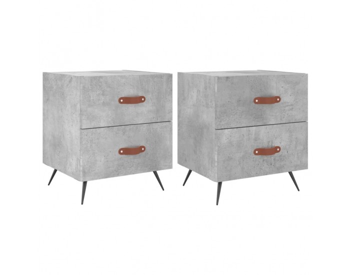 Sonata H Нощни шкафчета 2 бр бетонно сиво 40x35x47,5 см инженерно дърво
