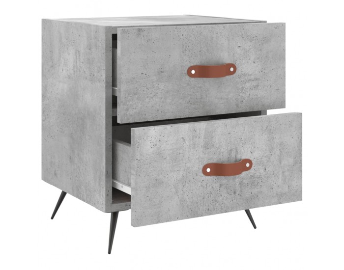 Sonata H Нощни шкафчета 2 бр бетонно сиво 40x35x47,5 см инженерно дърво