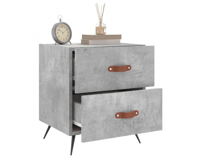 Sonata H Нощни шкафчета 2 бр бетонно сиво 40x35x47,5 см инженерно дърво