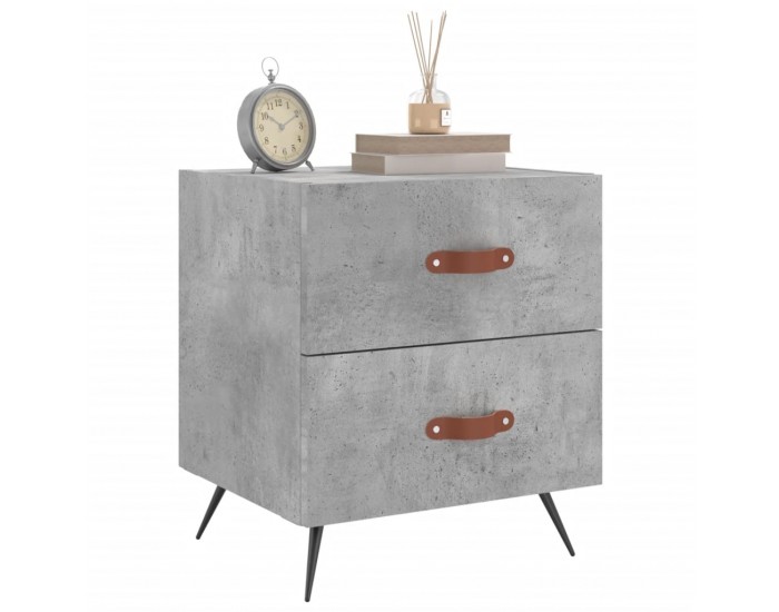 Sonata H Нощни шкафчета 2 бр бетонно сиво 40x35x47,5 см инженерно дърво